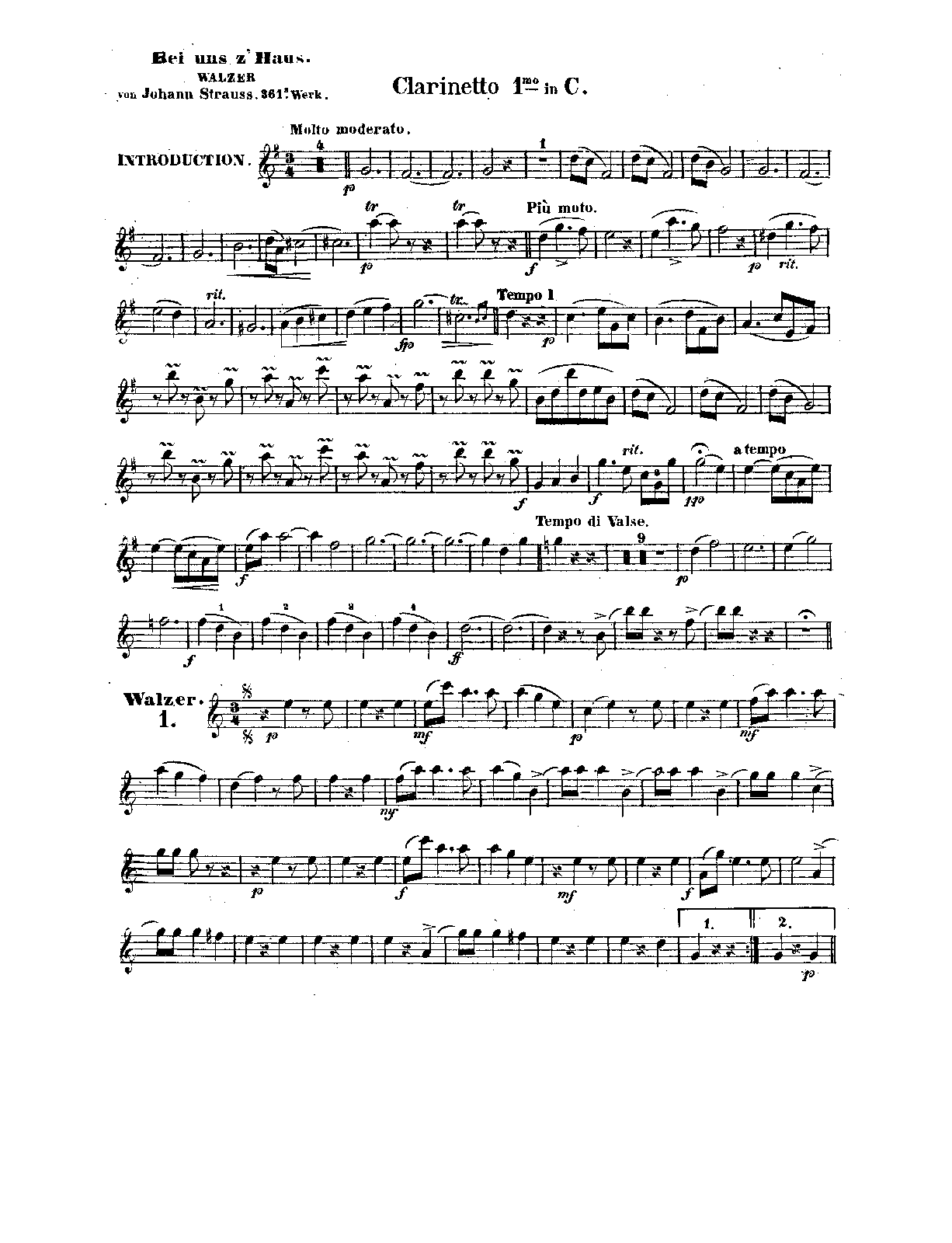 File:PMLP523469-Strauss Jr. Bei uns z'Haus, Op.361 - Clarinet 1-2 (C).pdf