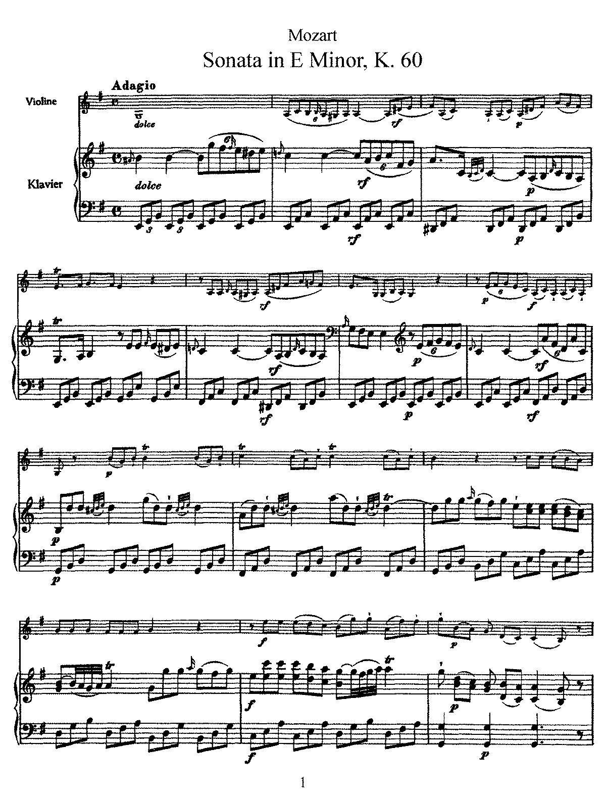 mozart violin sonata e flat major
