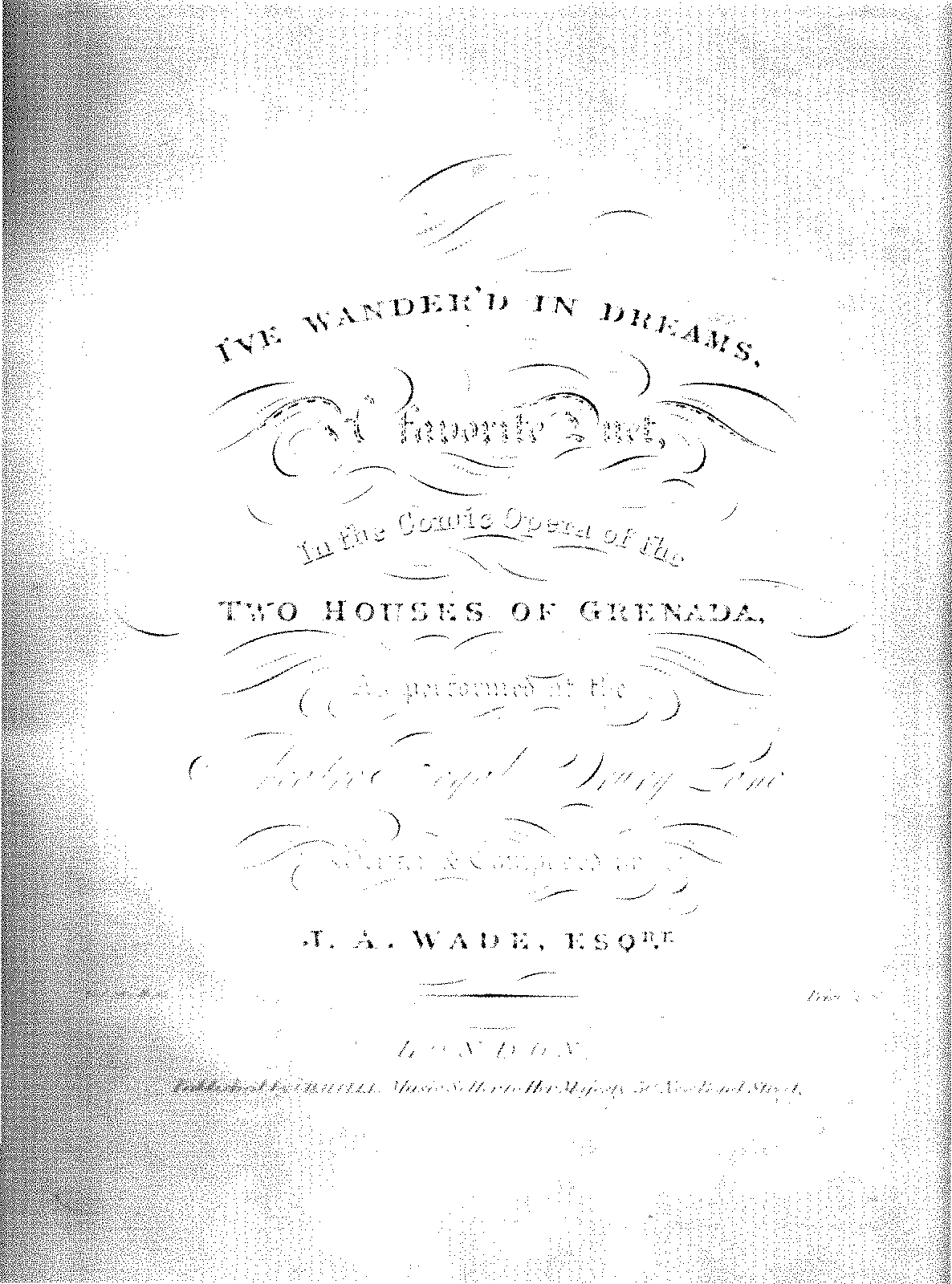 The Two Houses Of Grenada (wade, Joseph Augustine) - Imslp