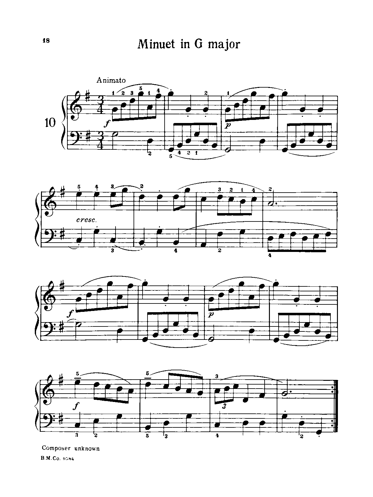 Minuet in G major
