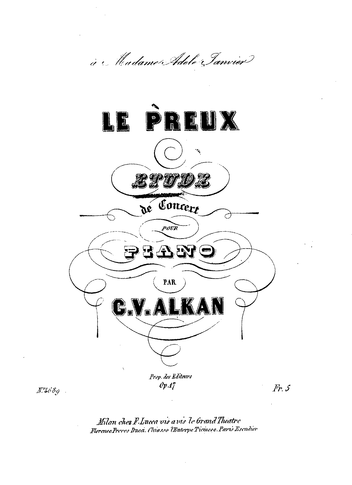 Le Preux, Op.17 (Alkan, Charles-Valentin) - IMSLP