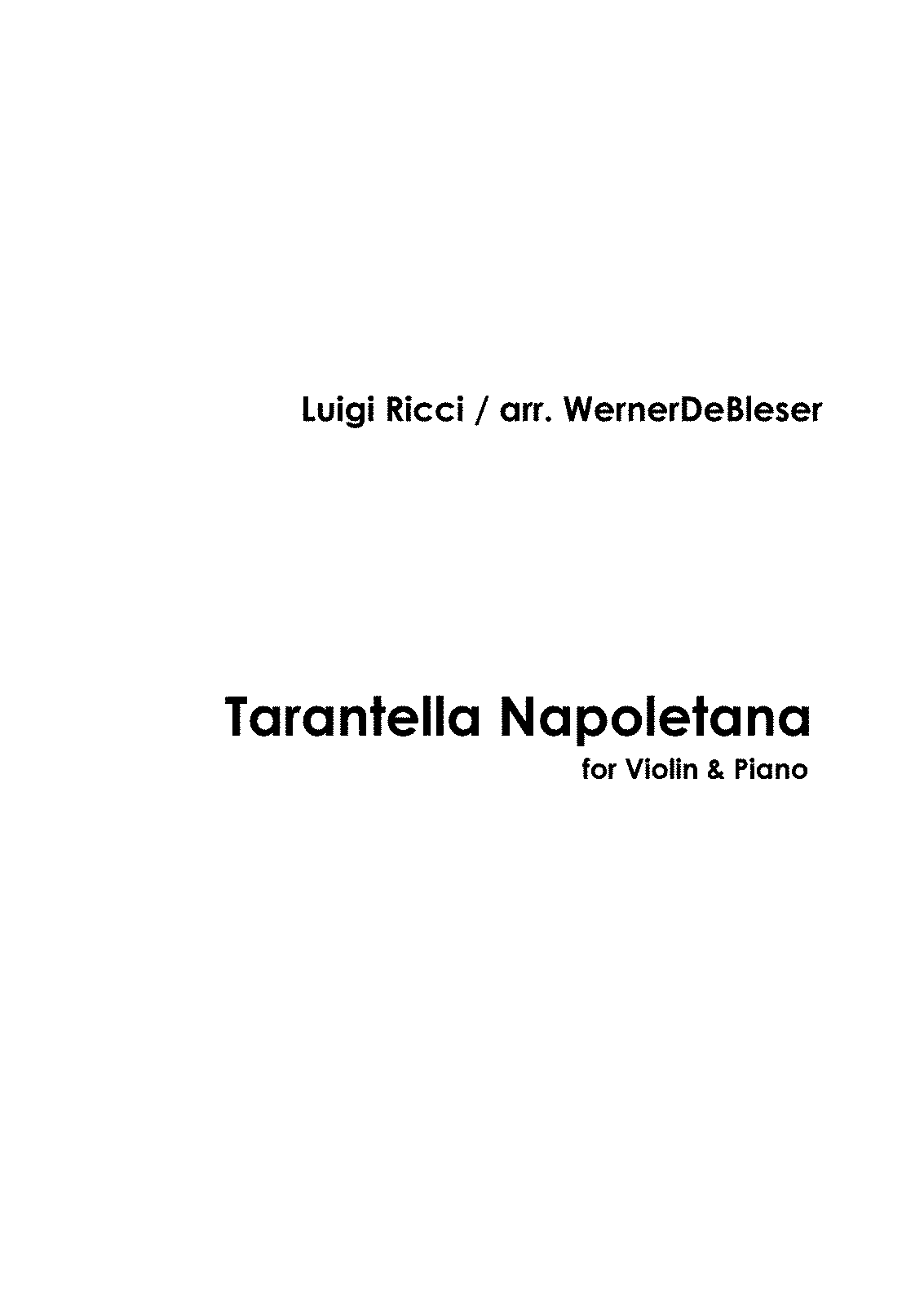 Tarantella Napoletana (Ricci, Luigi) - IMSLP