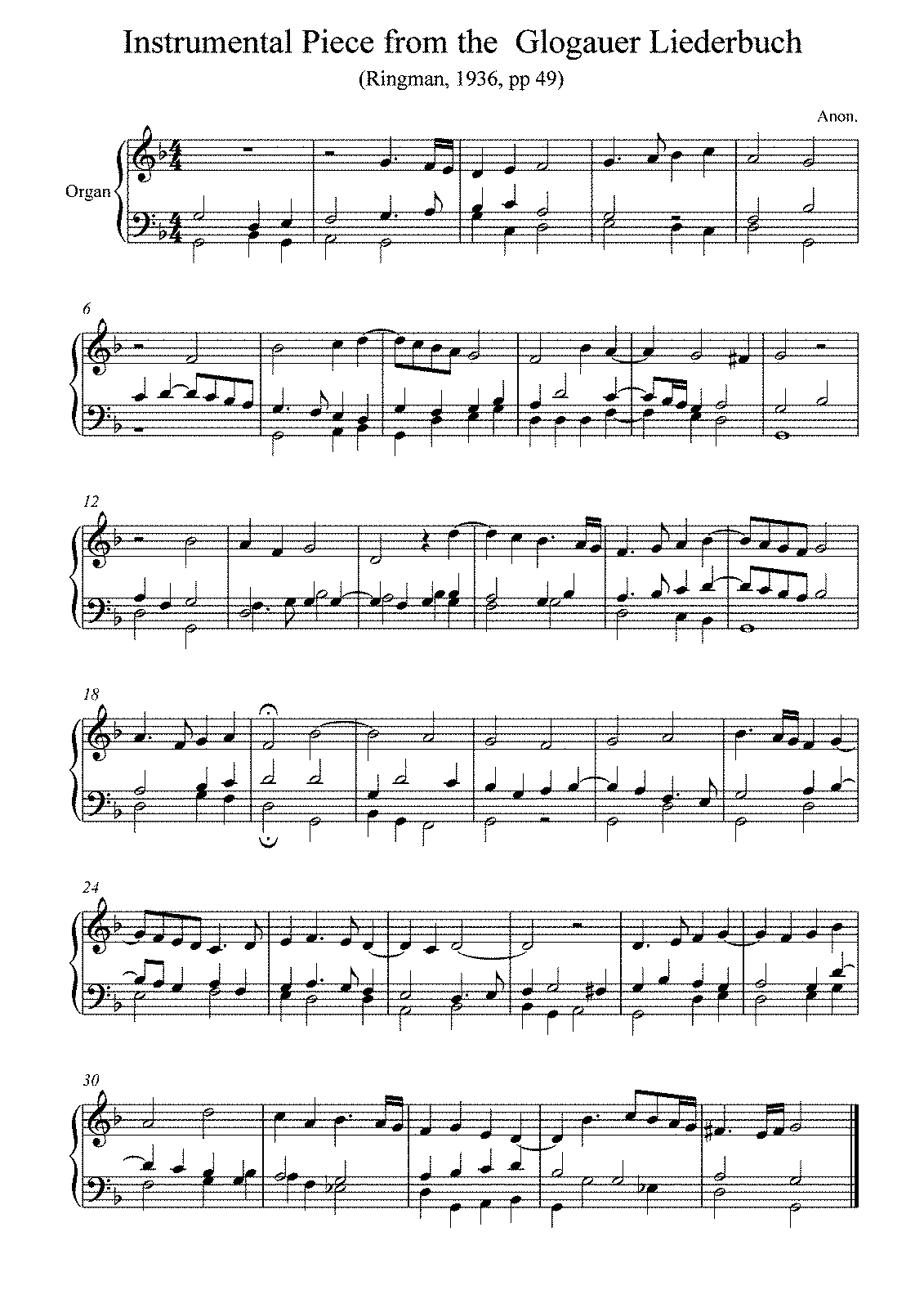 Glogauer Liederbuch (various) - Imslp: Free Sheet Music Pdf Download