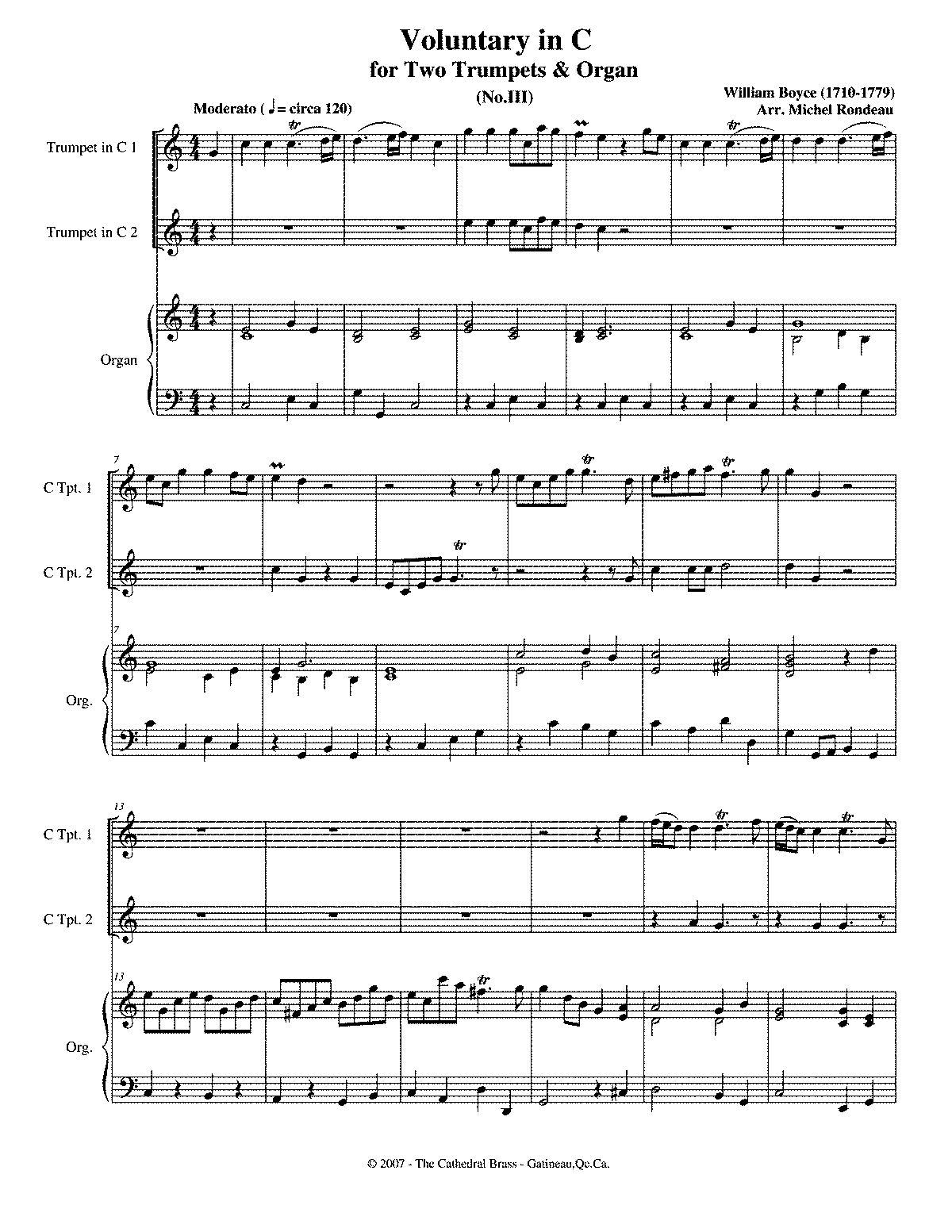 Voluntary No.3 in C major (Boyce, William) - IMSLP