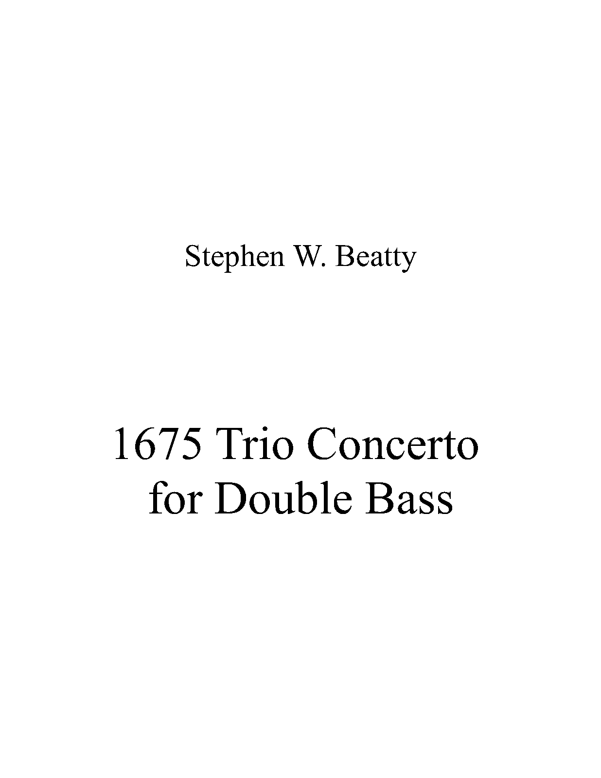 Concerto for Flute, Bassoon and Double Bass, Op.1675 (Beatty, Stephen W