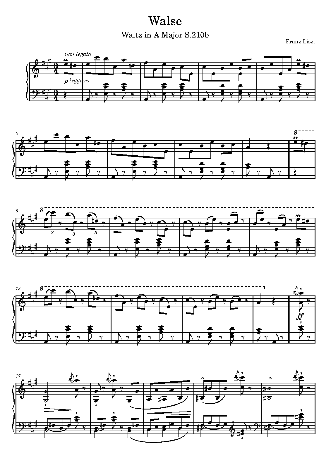 Waltz in A Major, S.210b