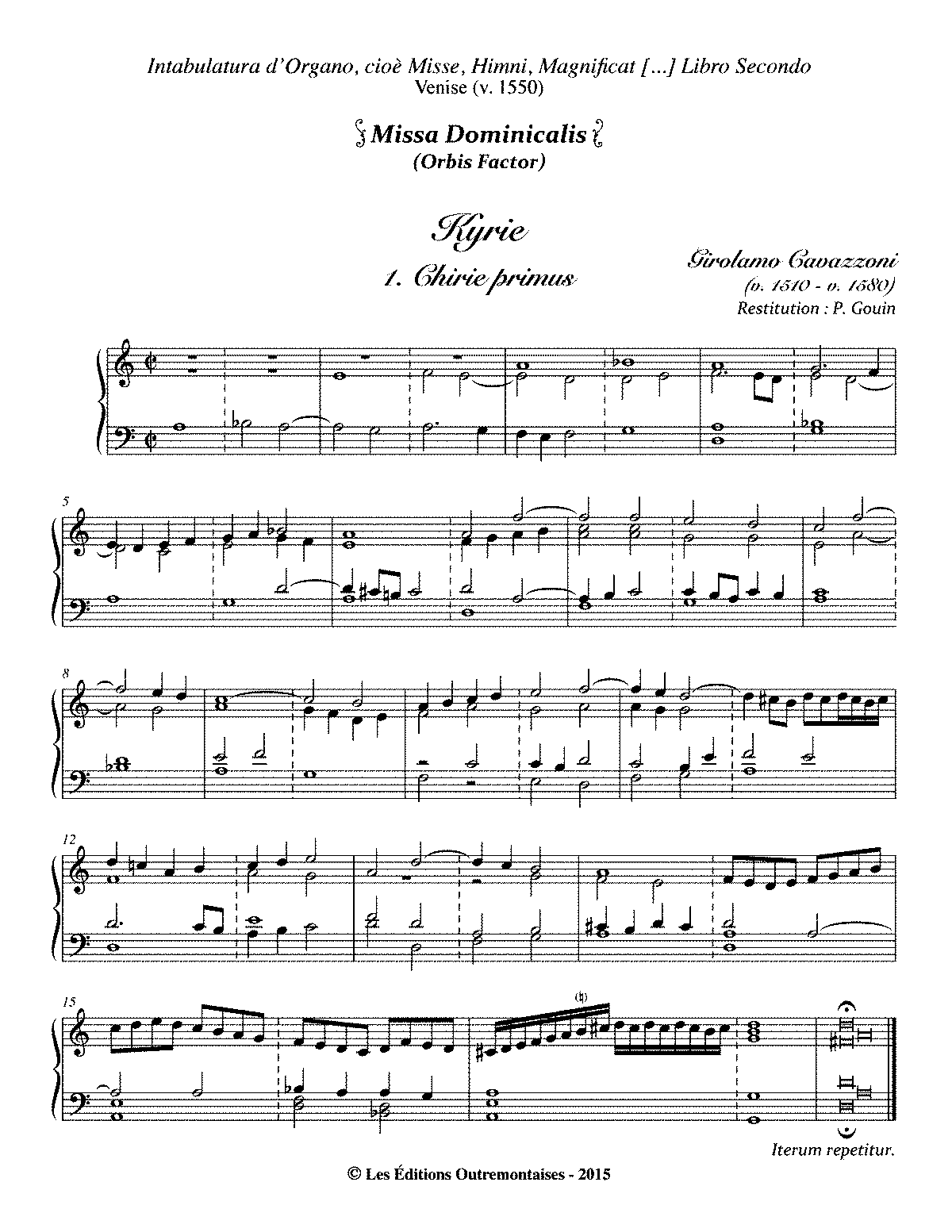 Missa dominicalis (Cavazzoni, Girolamo) - IMSLP