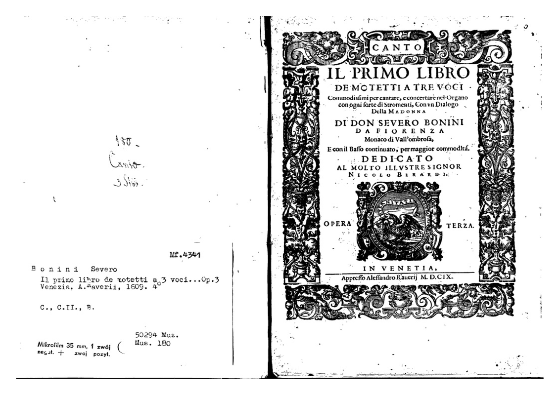 Motets, Op.3 (Bonini, Severo) IMSLP