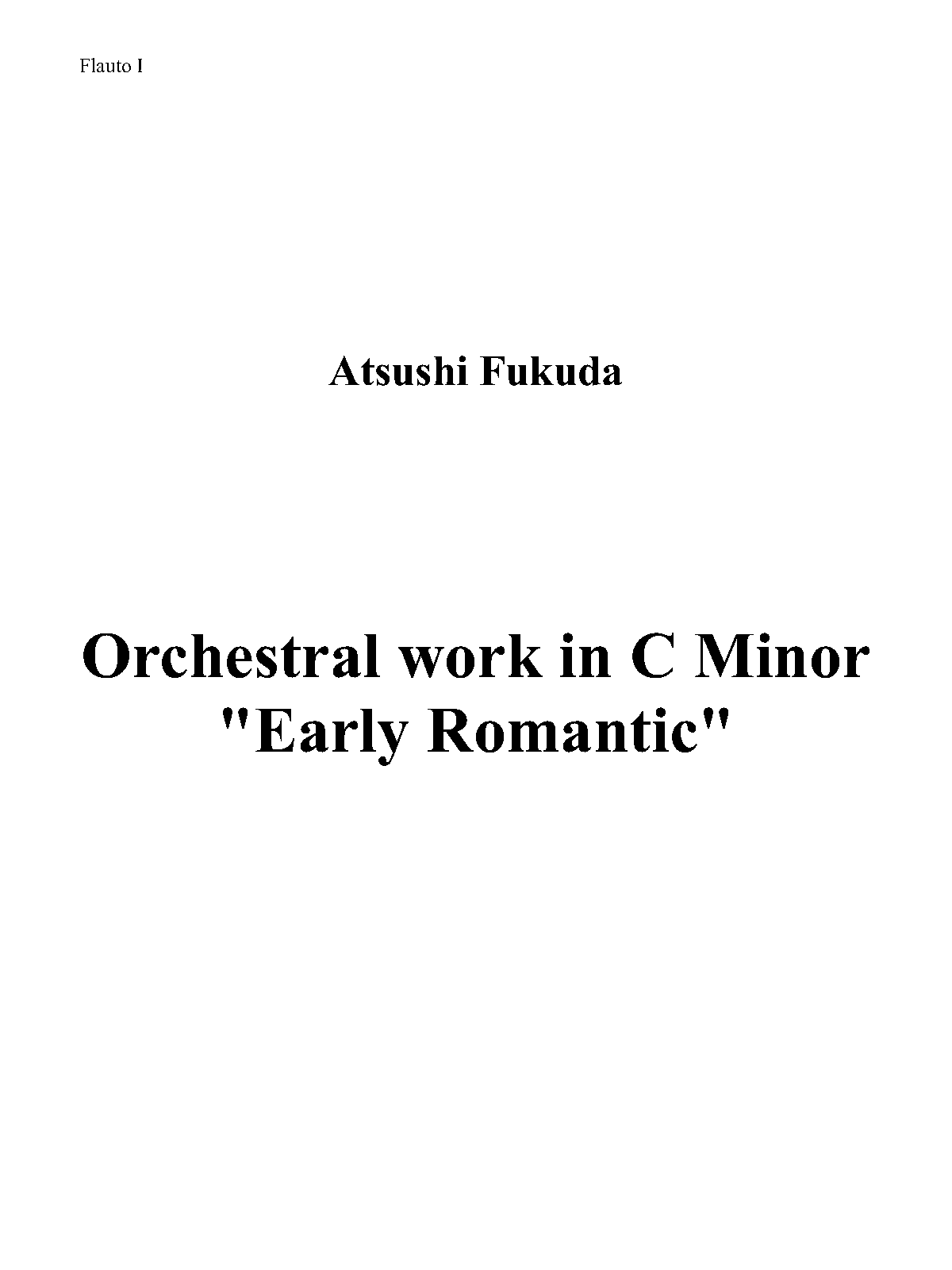 Orchestral Work in C minor (Fukuda, Atsushi) IMSLP Free Sheet Music