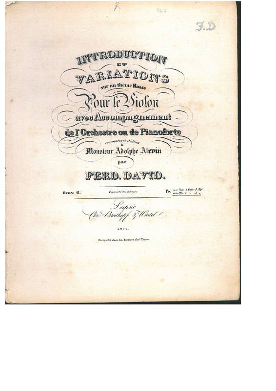 Introduction et variations sur un thème russe