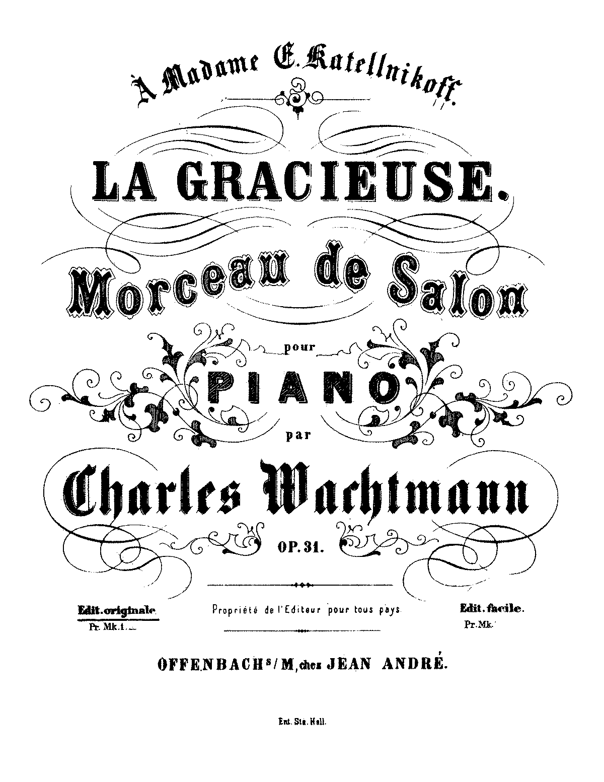 La Gracieuse, Op.31 (Wachtmann, Charles) - IMSLP