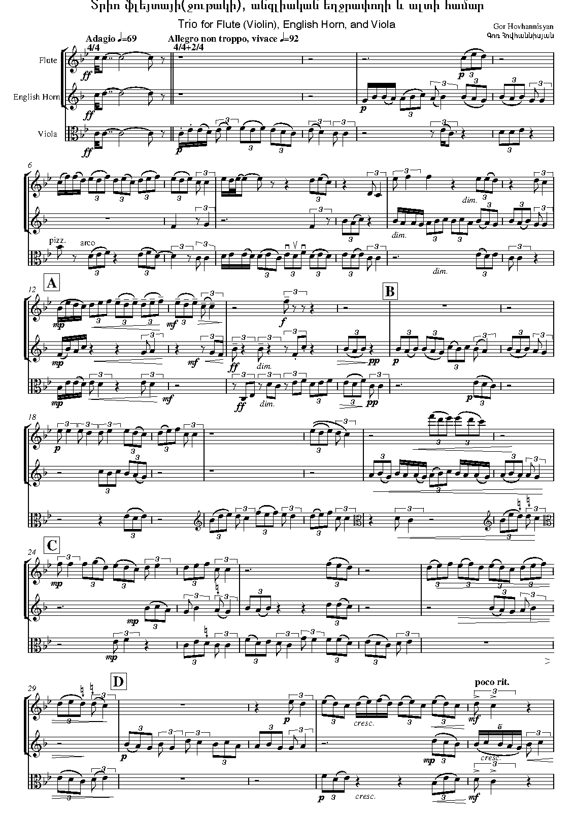Trio for Flute or Violin, English Horn and Viola (Hovhannisyan, Gor) IMSLP