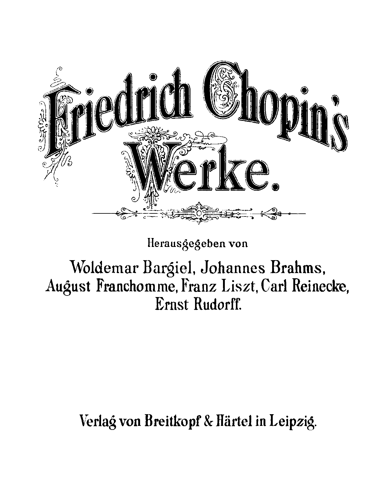 Friedrich Chopin's Werke (Chopin, Frédéric) IMSLP