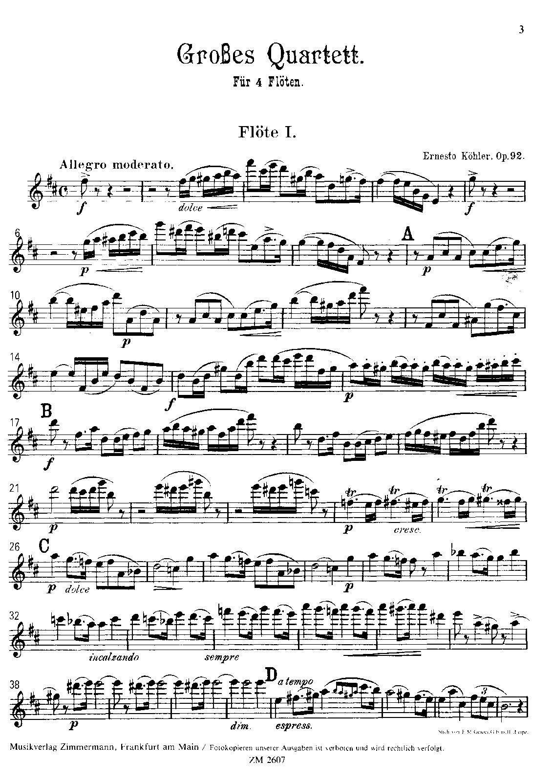 Grand Flute Quartet, Op.92 (Köhler, Ernesto) IMSLP