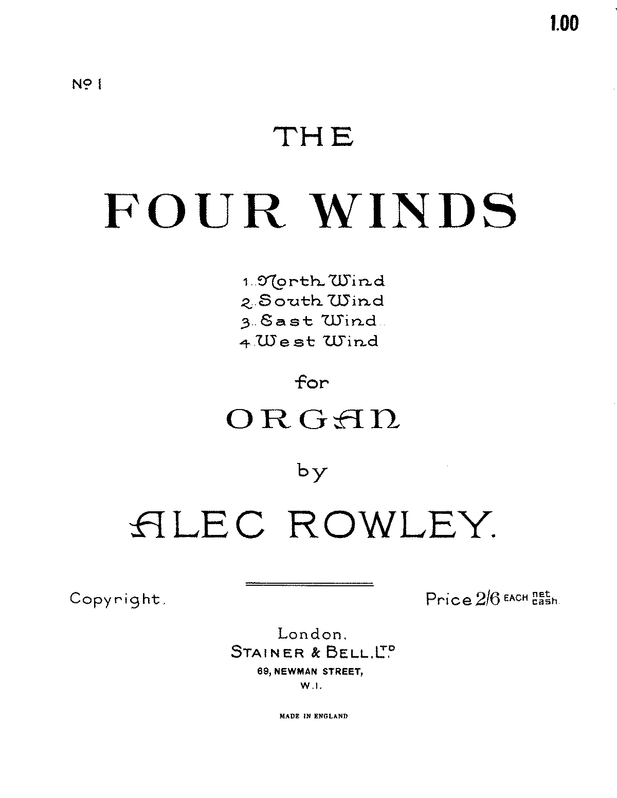 The Four Winds (Rowley, Alec) - IMSLP