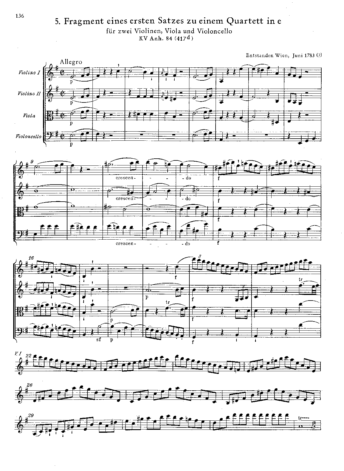String Quartet in E minor