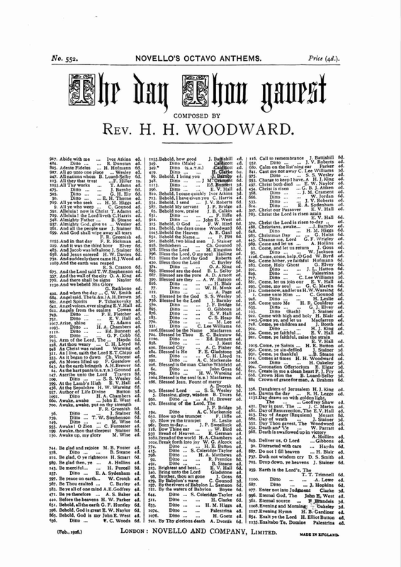 The day Thou gavest (Woodward, Herbert Hall) IMSLP