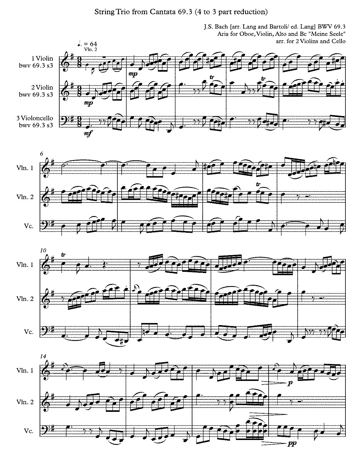 Lobe den Herrn, meine Seele, BWV 69 (Bach, Johann Sebastian) - IMSLP