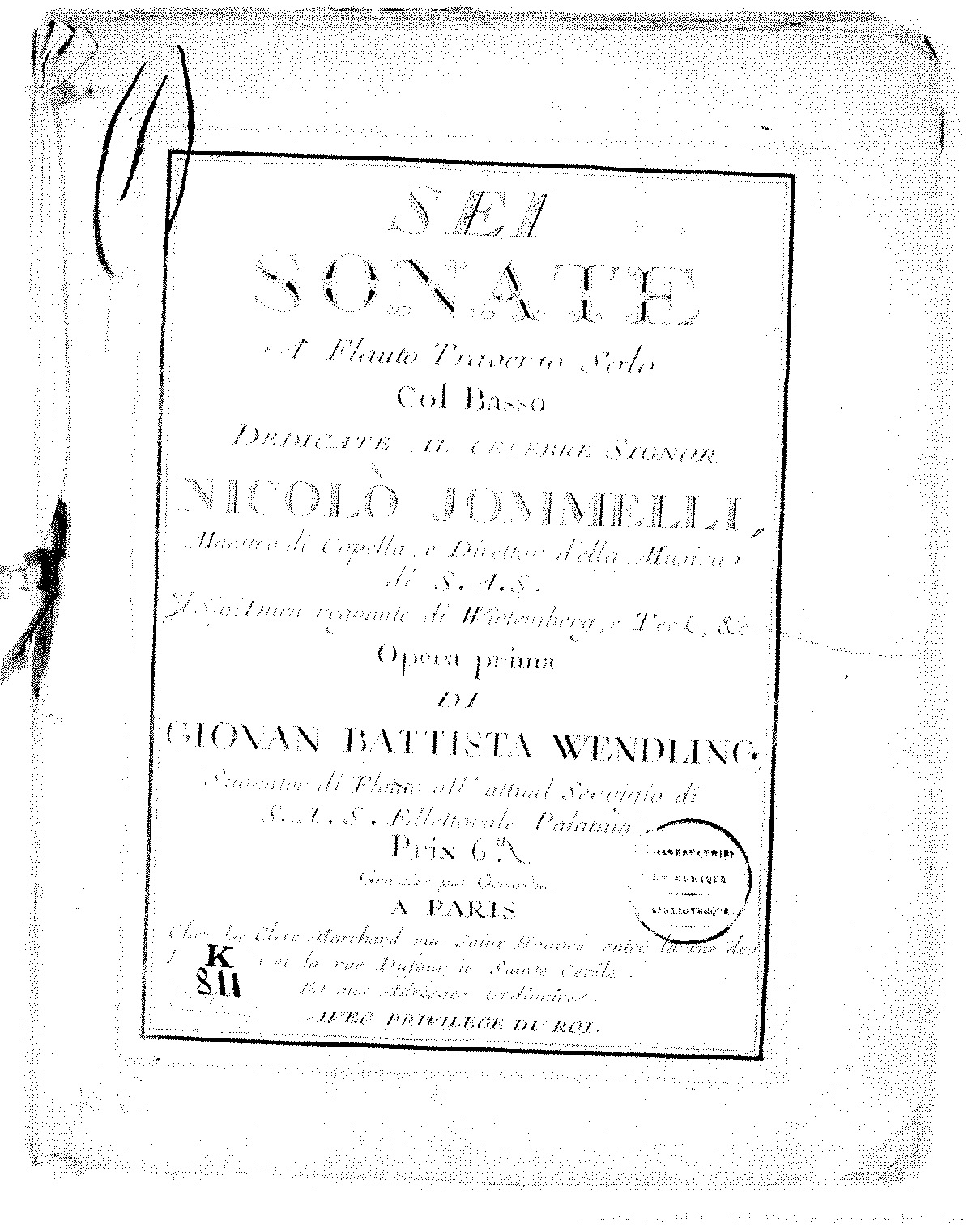 6 Flute Sonatas, GUN 3 (Wendling, Johann Baptist) - IMSLP