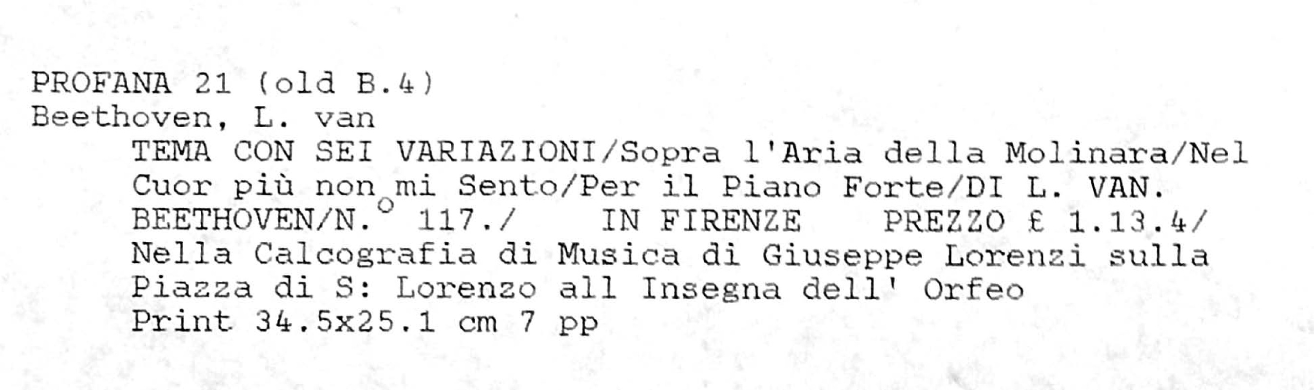 6 Variations on 'Nel cor piu non mi sento'