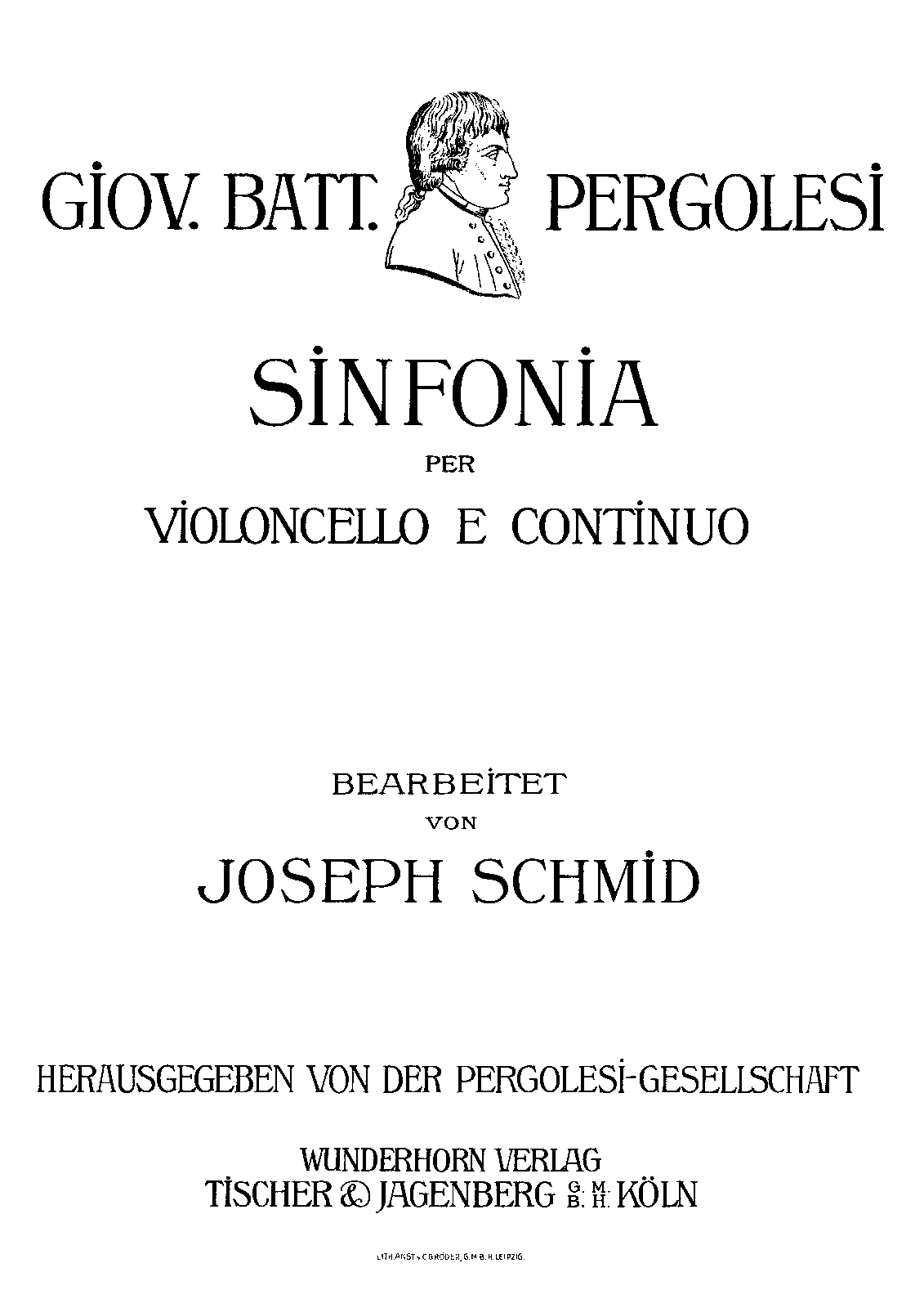 Sinfonia for Cello and Continuo