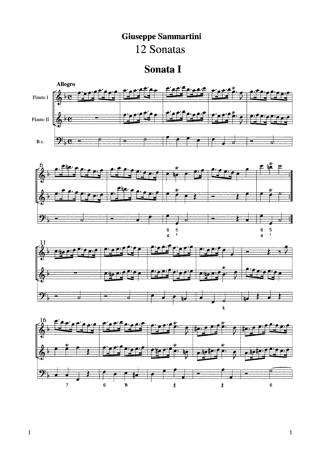 12 Trio Sonatas (Sammartini, Giuseppe) - IMSLP: Free Sheet Music PDF ...