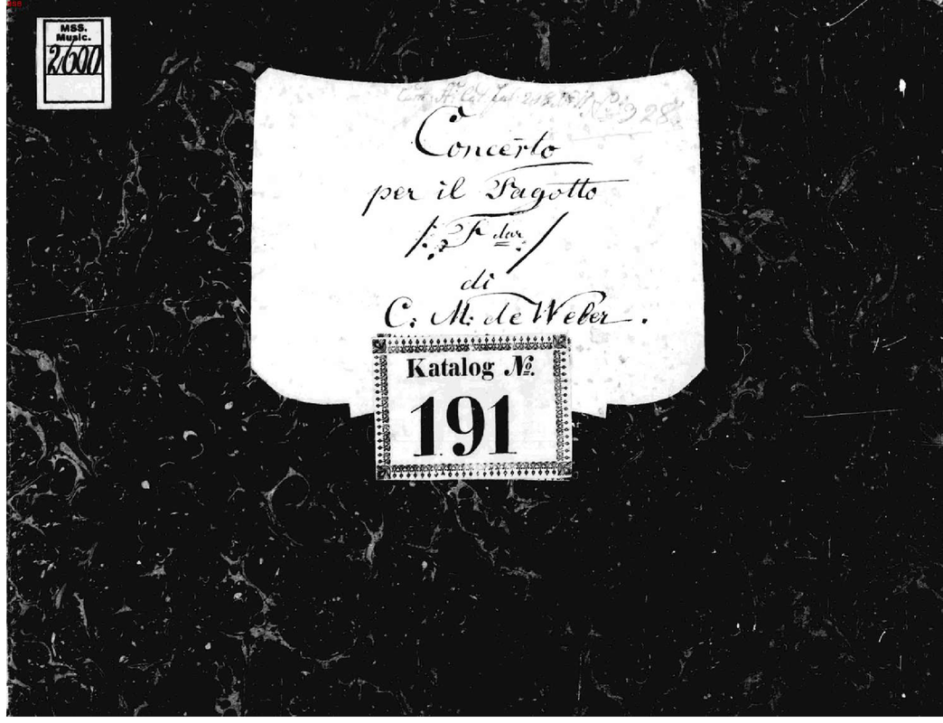 Bassoon Concerto in F major, Op.75 (er, Carl Maria von) IMSLP Free Sheet Music PDF Download