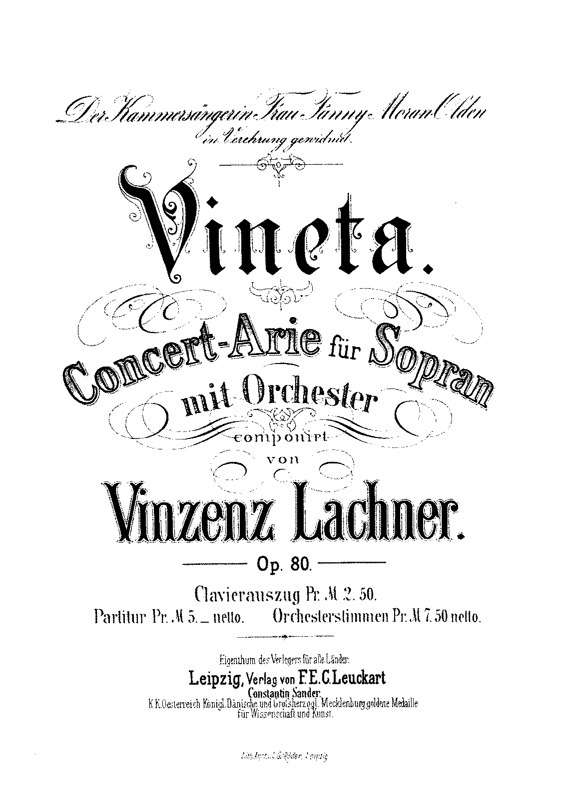 Vineta, Op.80 (Lachner, Vinzenz) - IMSLP