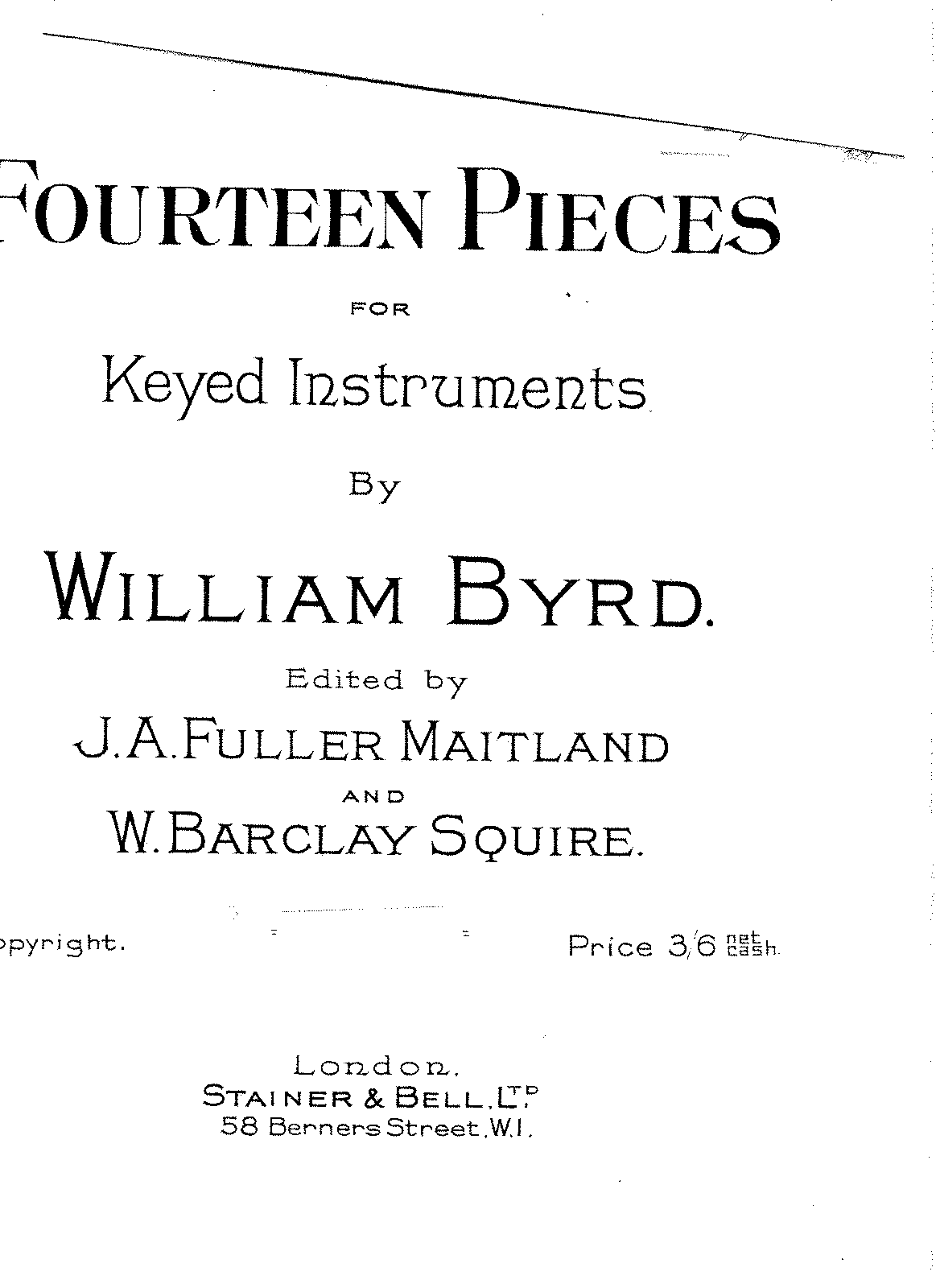 14 Pieces for Keyed Instruments (Byrd, William) - IMSLP