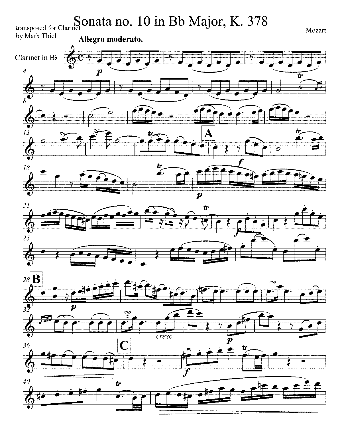 mozart violin sonata e flat major