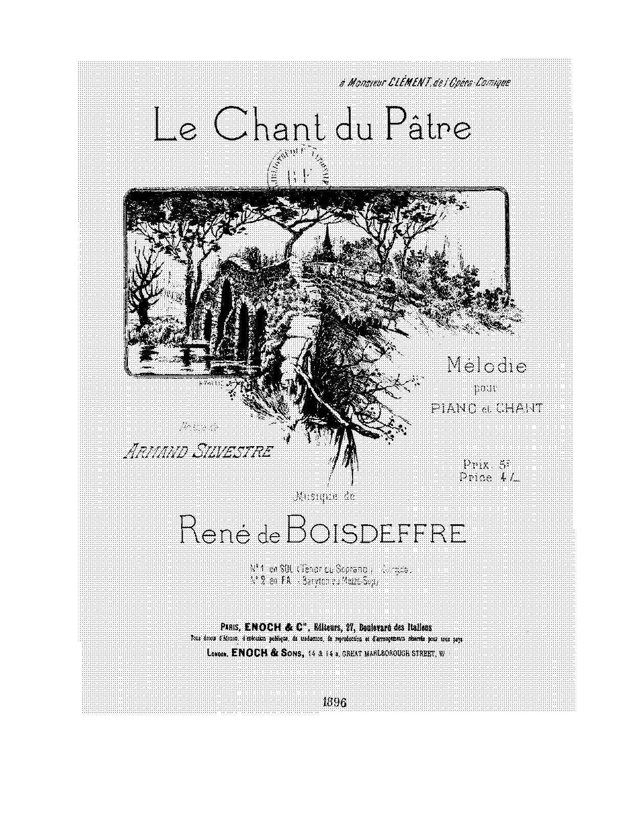 Le Chant Du Pâtre Op78 Boisdeffre René De Imslp