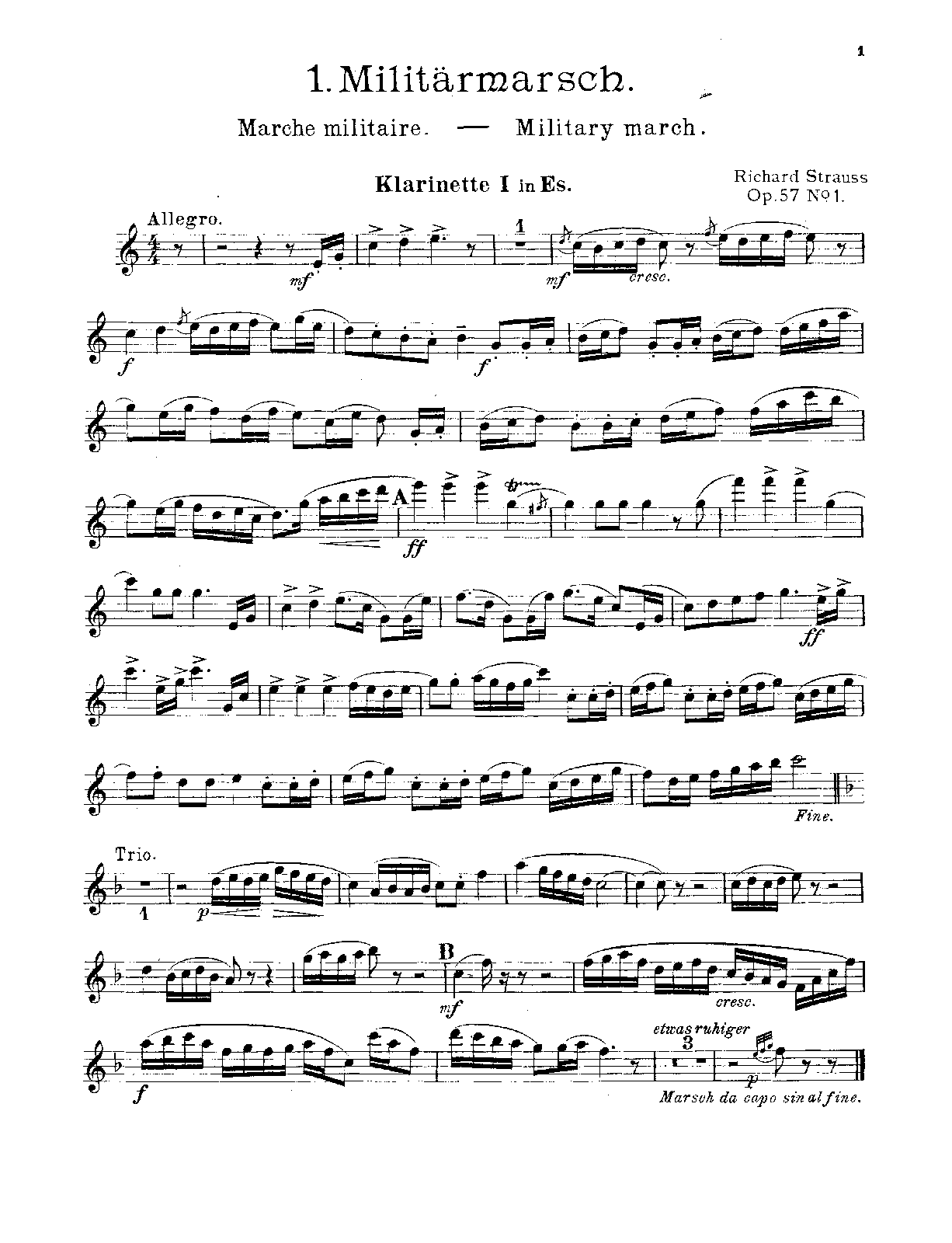 File:PMLP47742-Strauss 2 Militärmärsche, Op.57 - Clarinet 1-2 (Eb), Clarinet 1-2 (Bb).pdf