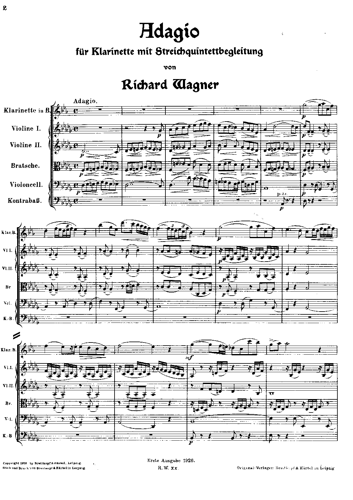 Quintet No.3, Op.23 (Baermann, Heinrich) IMSLP Free Sheet