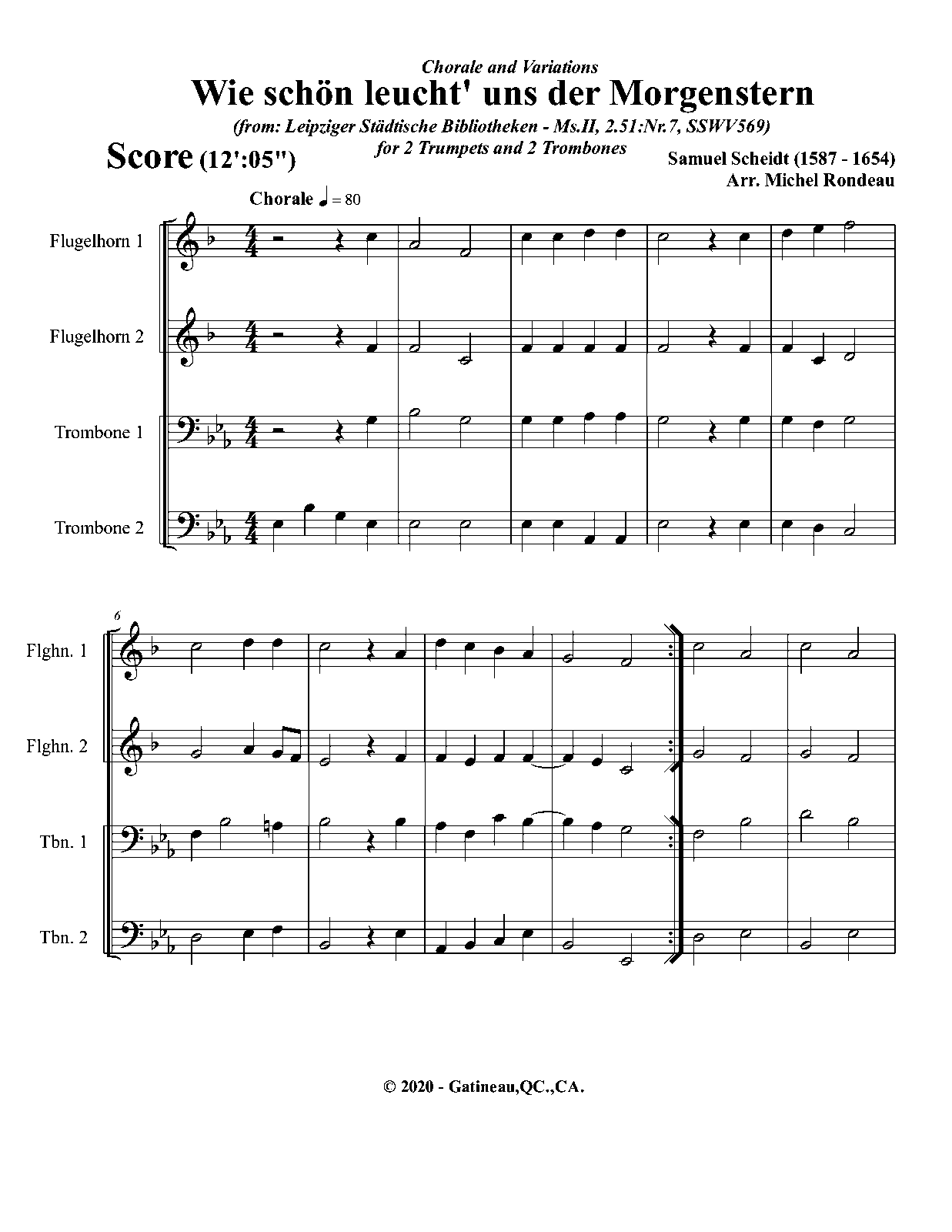 Wie schön leucht’ uns der SSWV 569 (Scheidt, Samuel) IMSLP