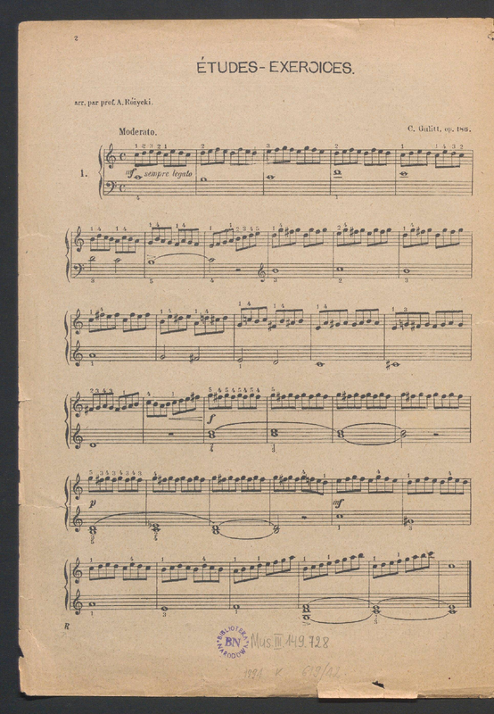 Geläufigkeits-Etuden : für Anfänger im Clavierspiel = Velocity studies for beginners