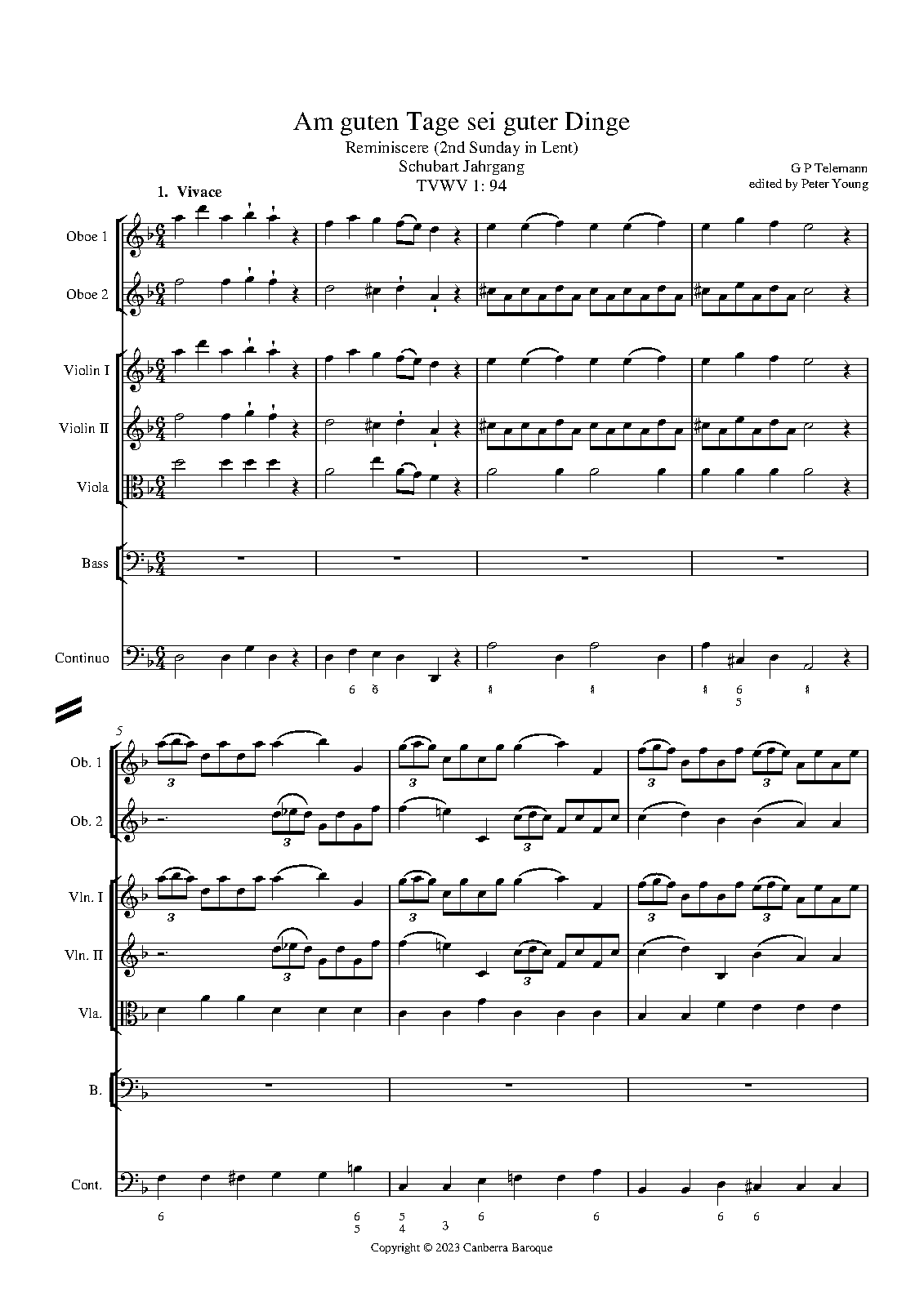 Am guten Tag sei guter Dinge, TWV 1:94