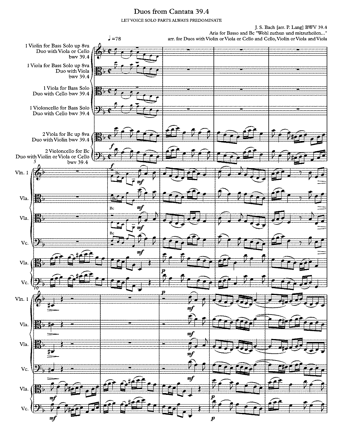 Brich dem Hungrigen dein Brot, BWV 39 (Bach, Johann Sebastian) - IMSLP