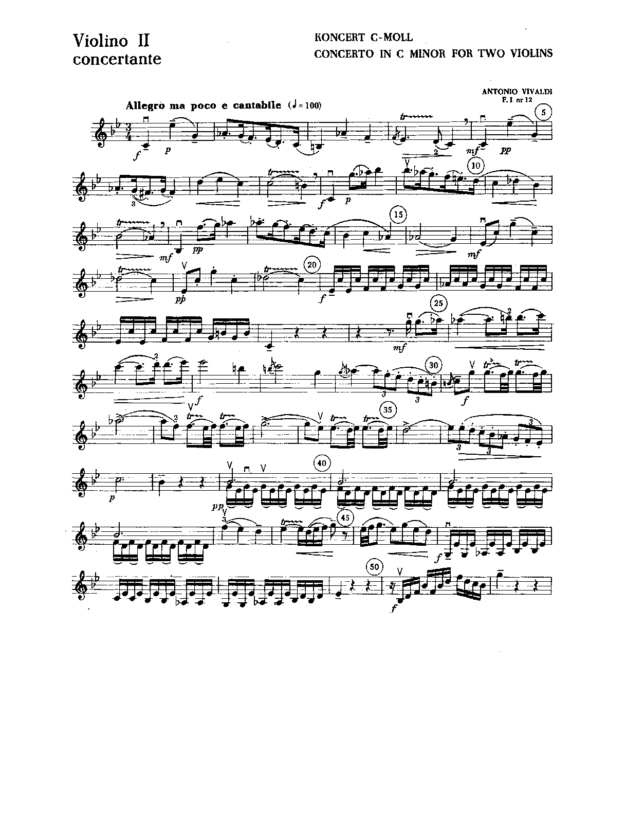 File:PMLP546156-02. Concerto for 2 Violins in C minor, RV509 - Solo Violin II.pdf