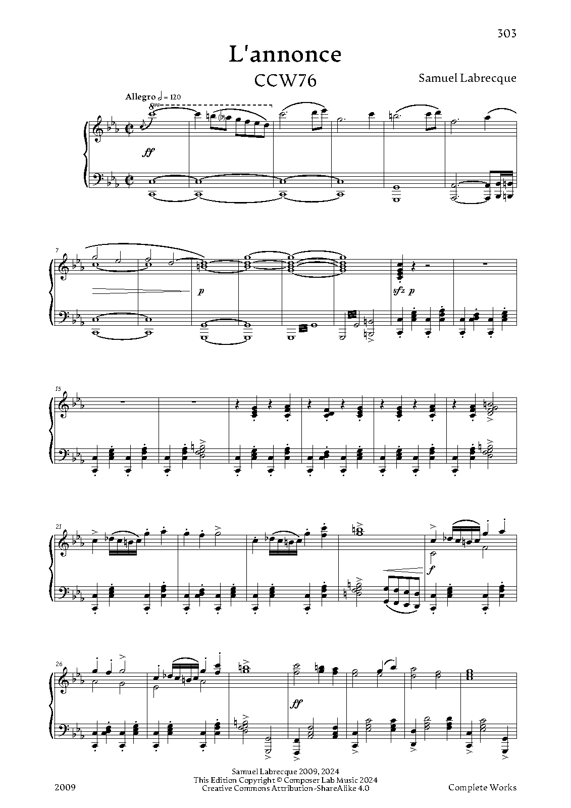 L'annonce, CCW76 (Labrecque, Samuel) IMSLP