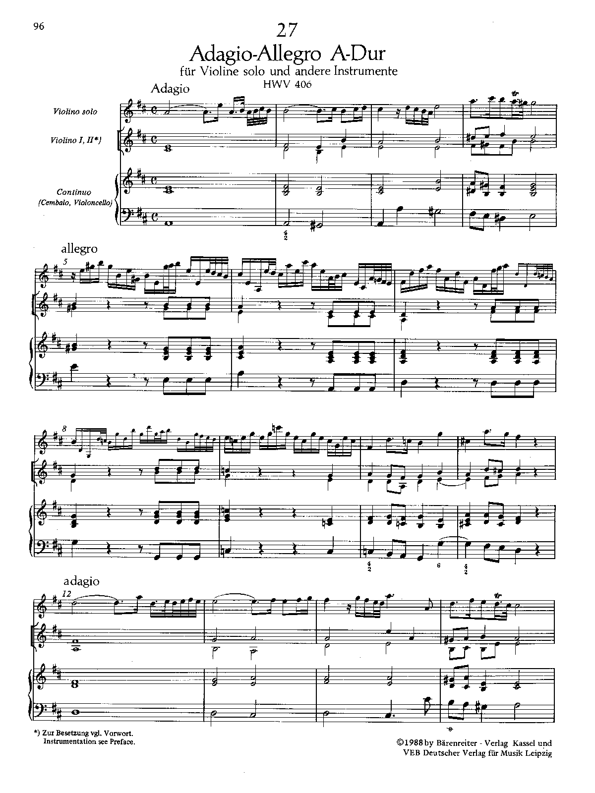 Adagio and Allegro in A major