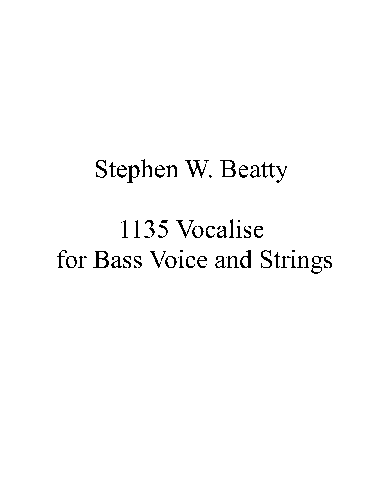 Vocalise for Bass Voice and Strings, Op.1135 (Beatty, Stephen W.) IMSLP