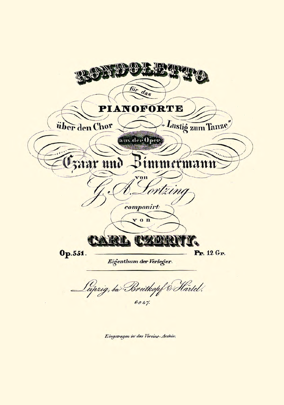 Rondoletto on a Theme from the Opera 'Czaar et Zimmermann'