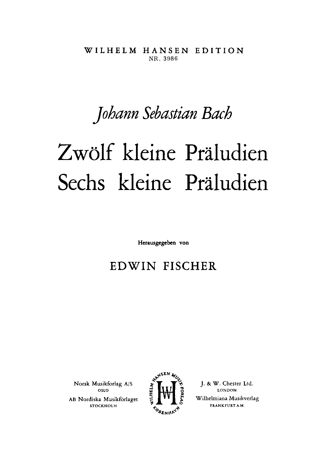 18 Kleine Präludien