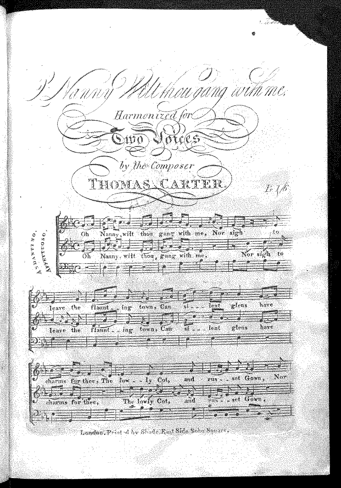 O Nanny, wilt thou gang with me (Carter, Thomas) - IMSLP