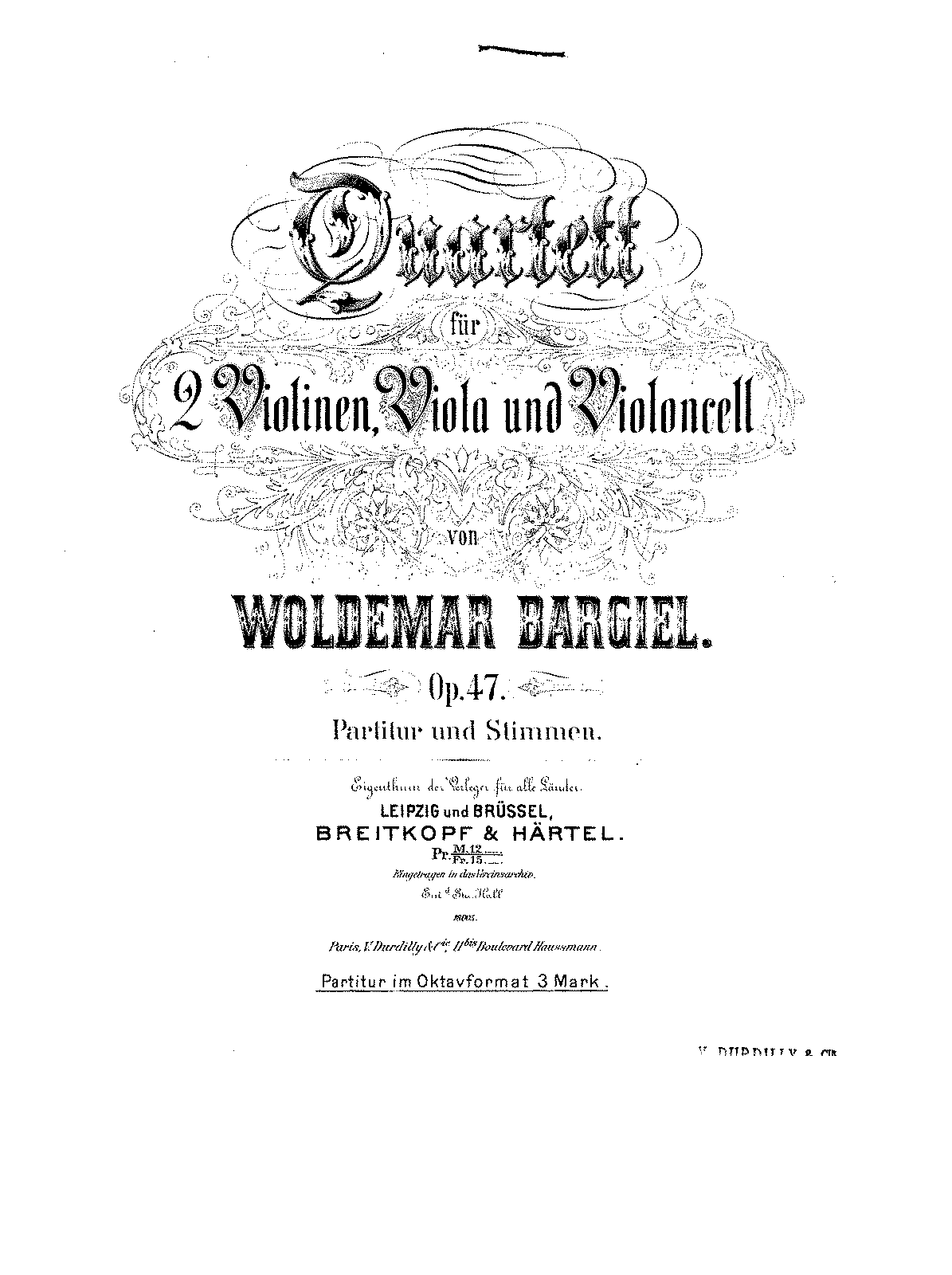 String Quartet No.4, Op.47 (Bargiel, Woldemar) - IMSLP