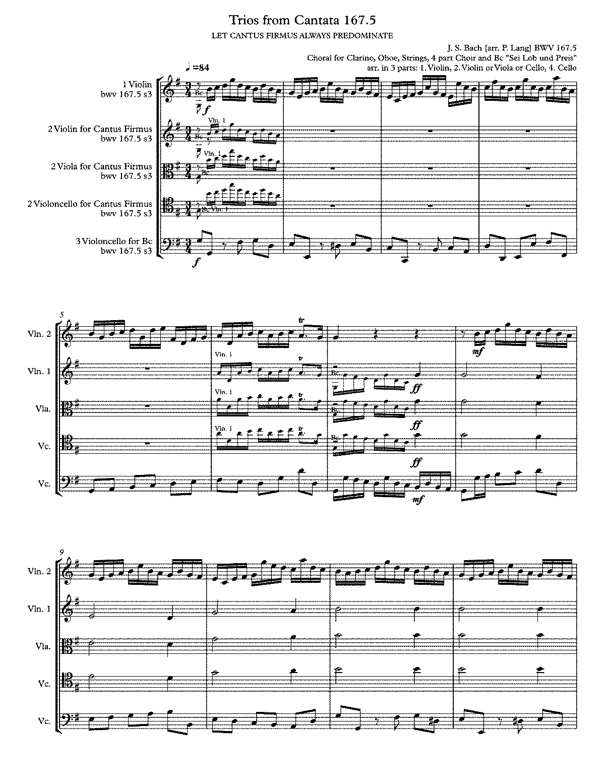 Ihr Menschen, rühmet Gottes Liebe, BWV 167 (Bach, Johann Sebastian) - IMSLP