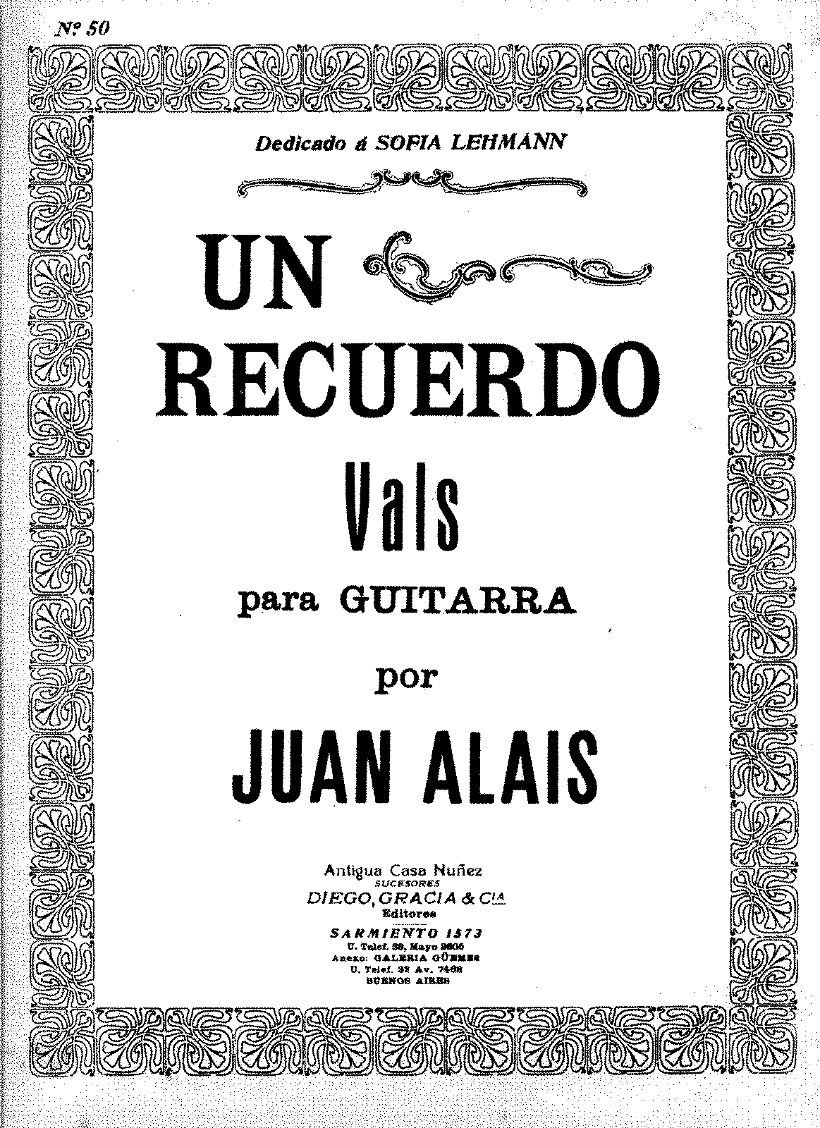 Un recuerdo, Op.50 (Alais, Juan) - IMSLP