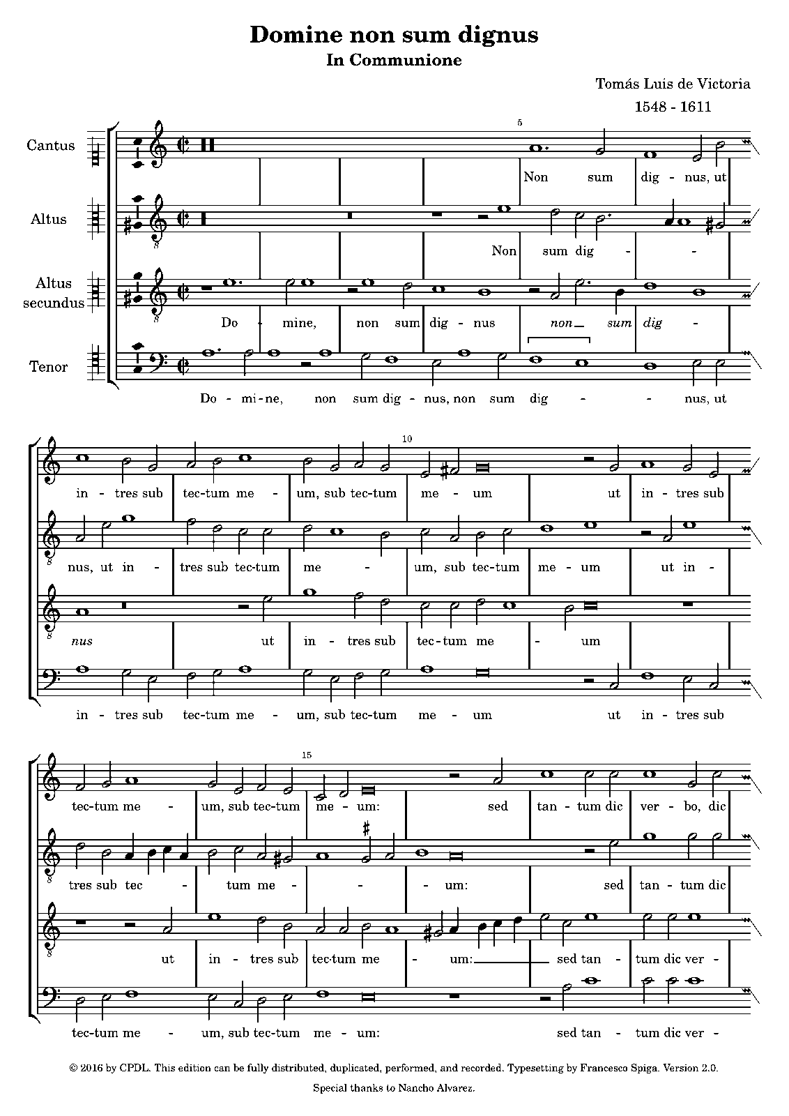 Domine, non sum dignus (Victoria, Tomás Luis de) IMSLP Free Sheet Music PDF Download