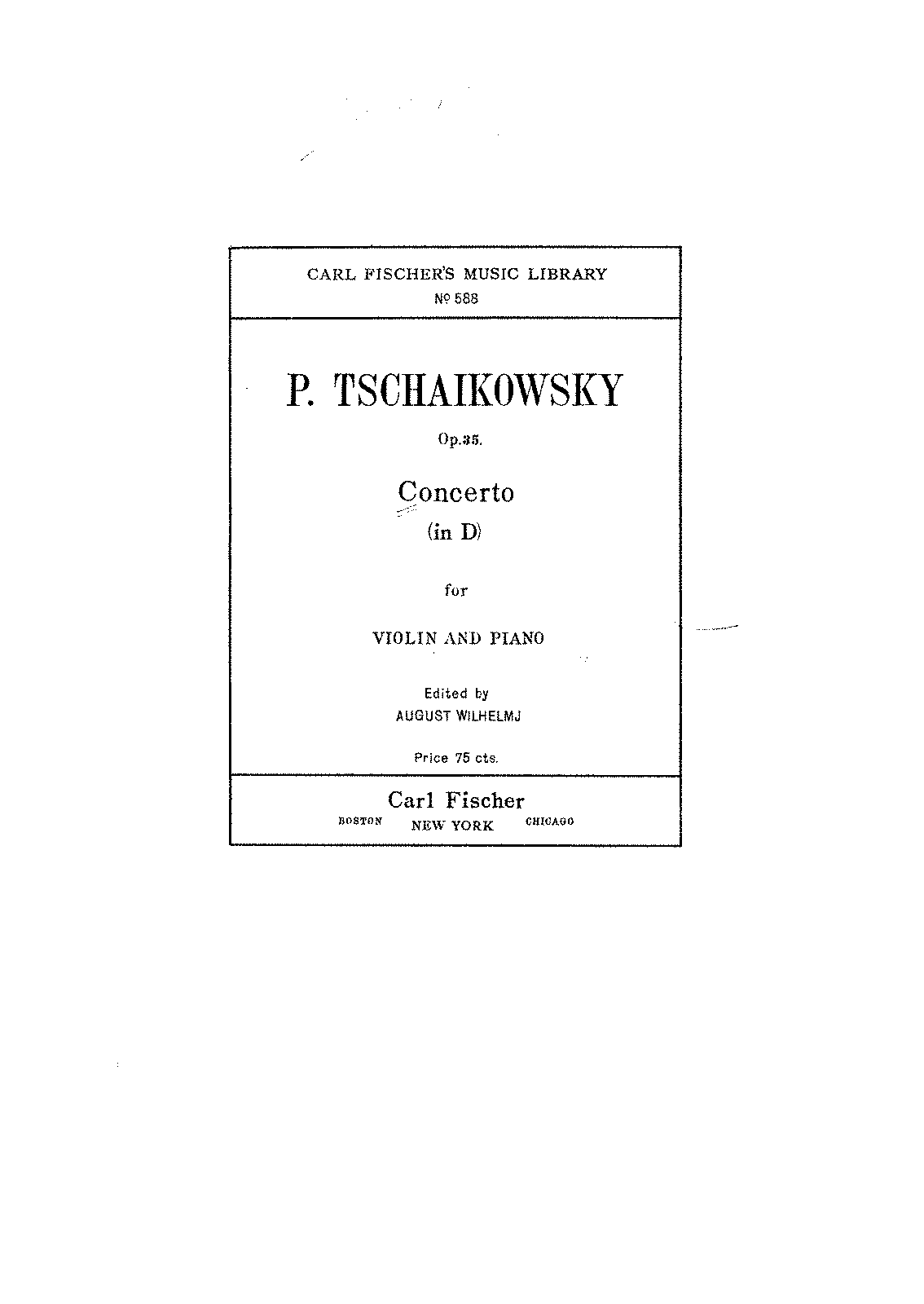 Violin Concerto Op35 Tchaikovsky Pyotr Imslp Free Sheet Music Pdf Download 5129