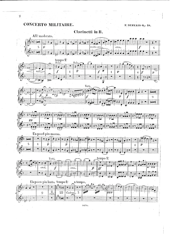File:Servais - Concerto Miliraire Op.18 2Bb clarinets.pdf